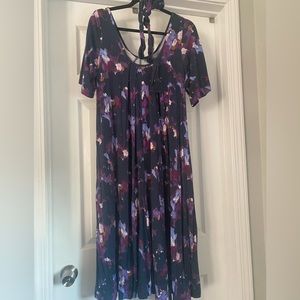 Standard size (6-18) Midnight Watercolor Flutter Sleeve Latched Mama romper